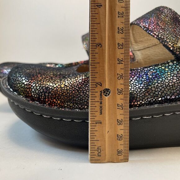 Alegria Paloma Mary Jane Shoes EU41 US 10.511 Rainbow Iridescent Comfort Leather - Picture 8 of 16
